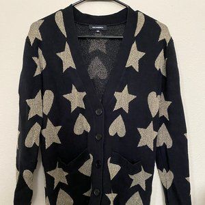 525 America Lurex Hearts & Stars Cardigan XS